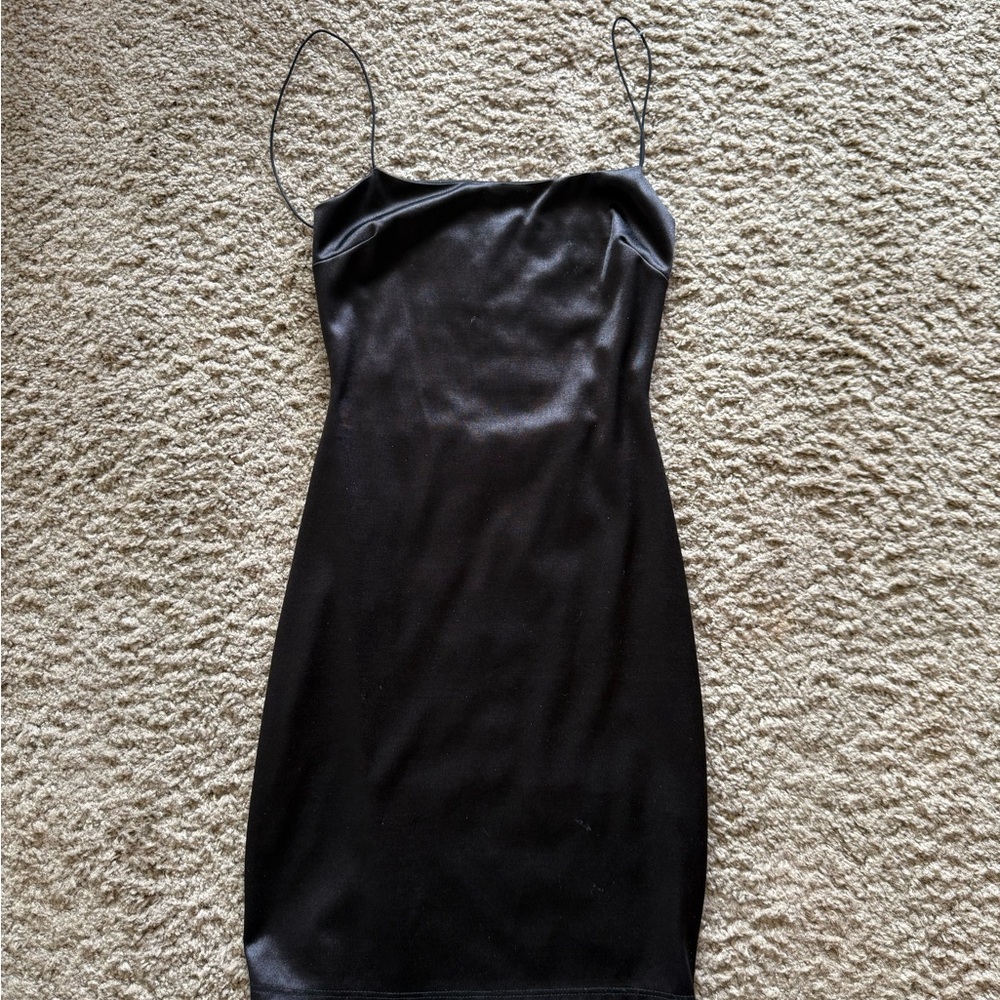 Elegant Black Spaghetti Strap Dress